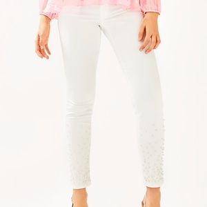 Lilly Pulitzer Worth Skinny Custom Pearl Pants